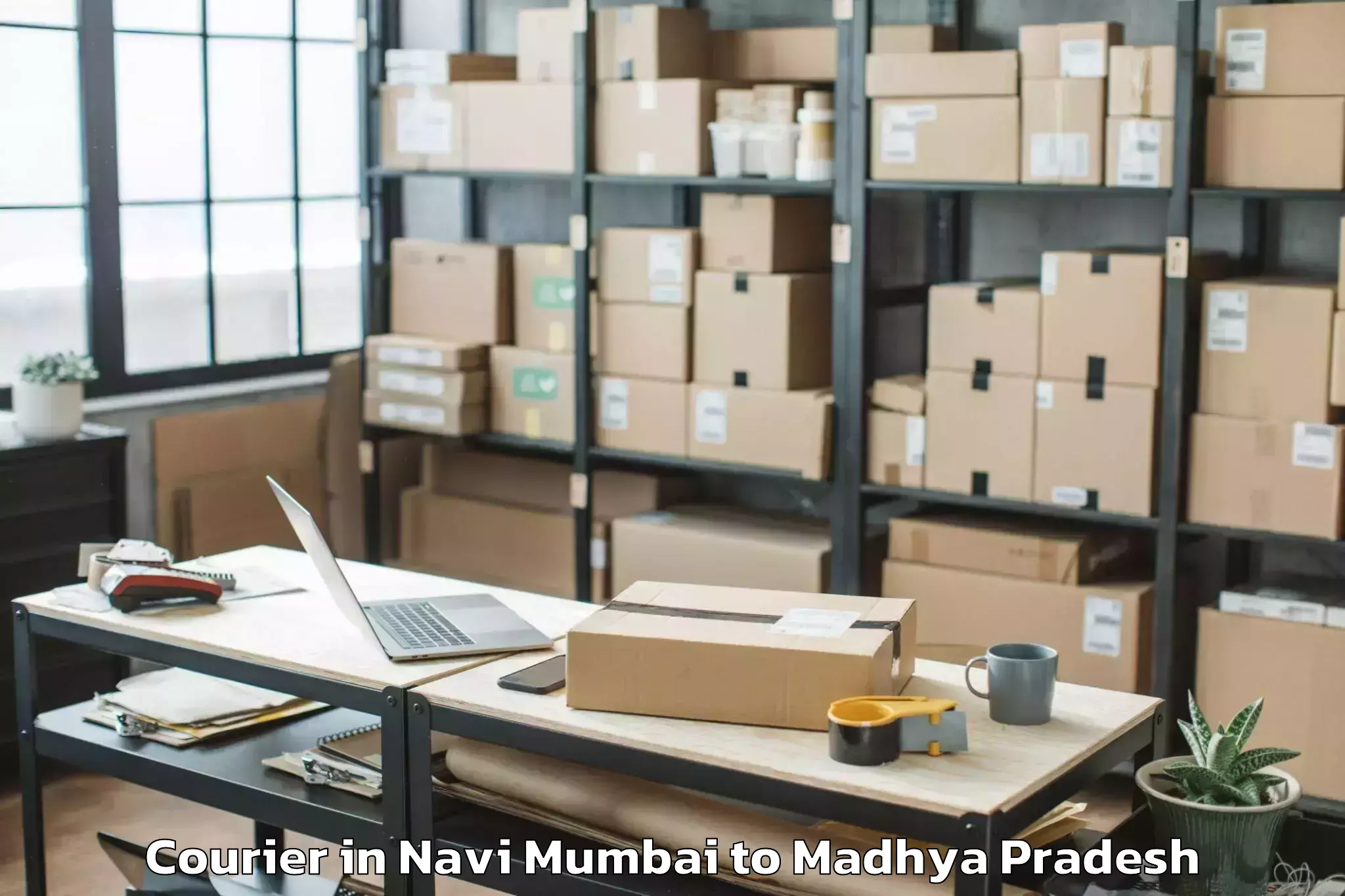 Trusted Navi Mumbai to Maharajpur Courier